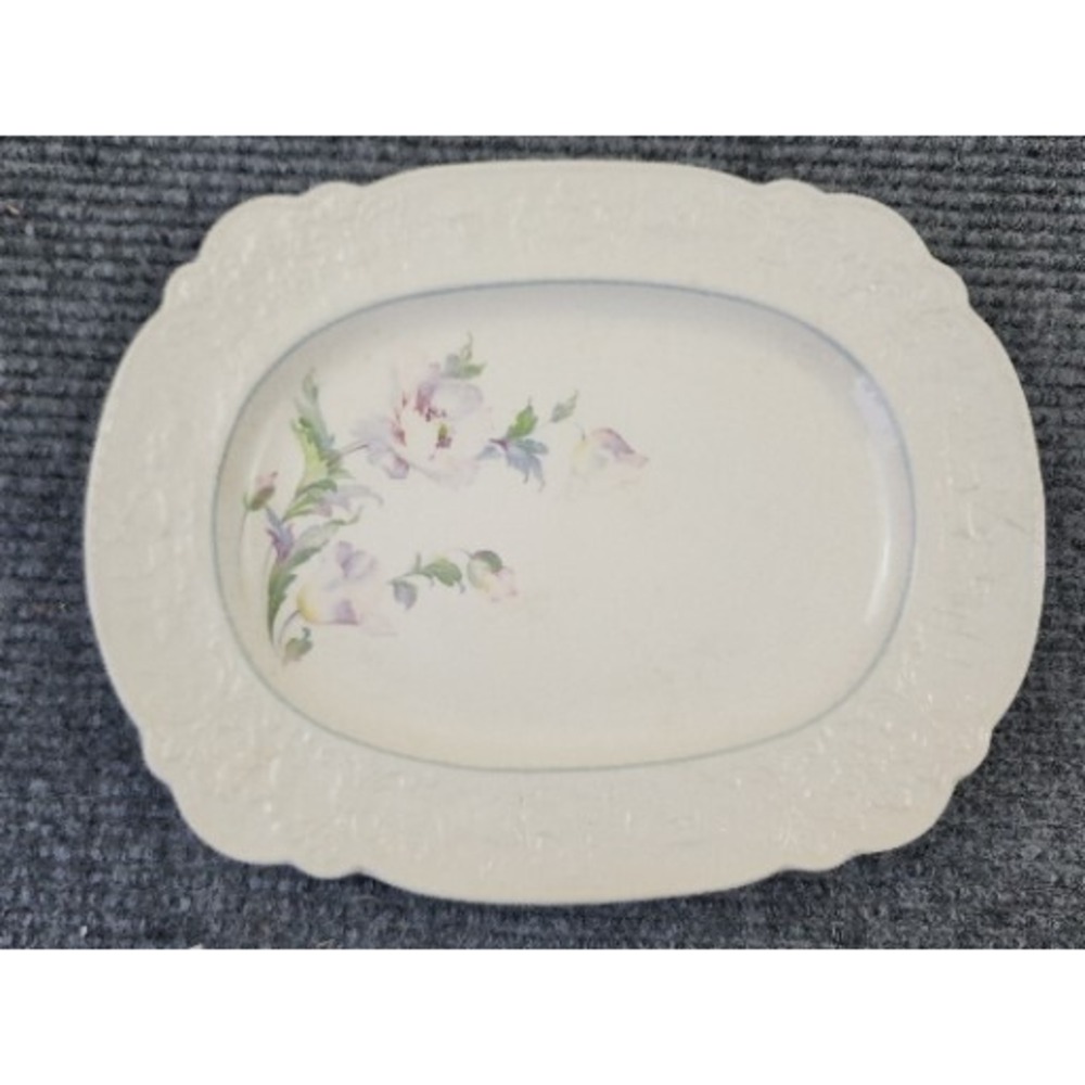 Old Holland Ware 12 Inch Serving Platter Floral Made In USA‎